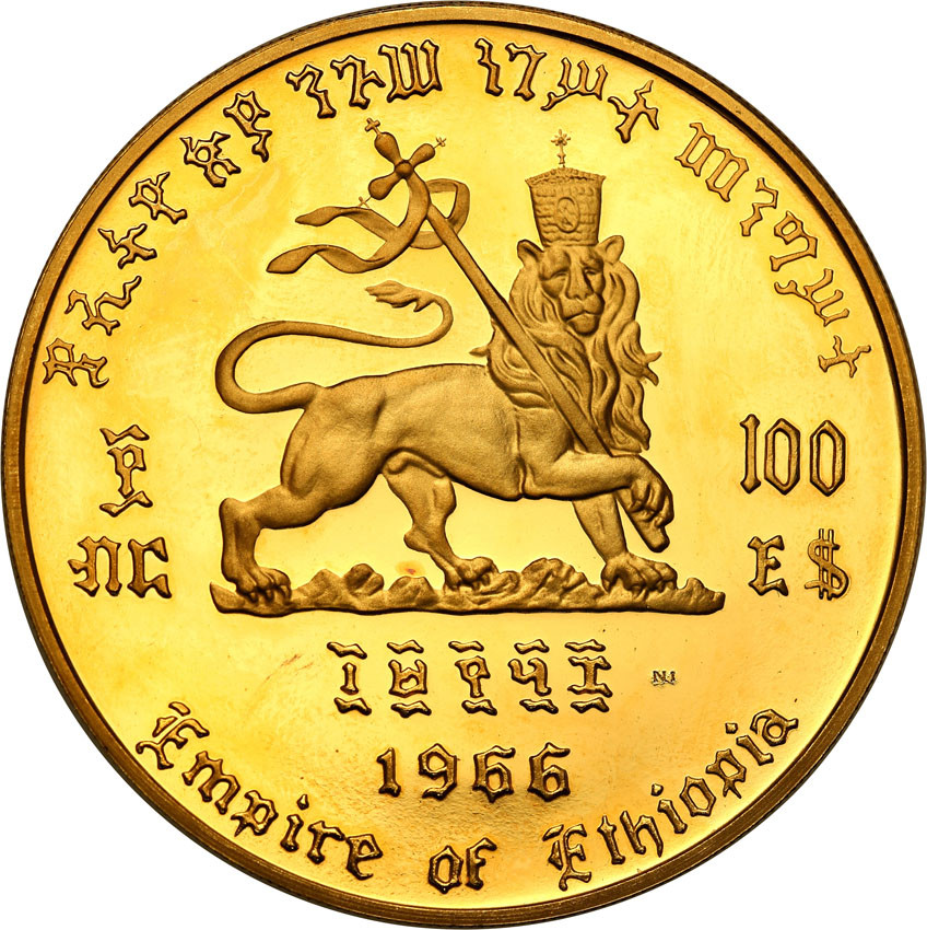 Etiopia. Haile Selassie 100 dolarów 1966